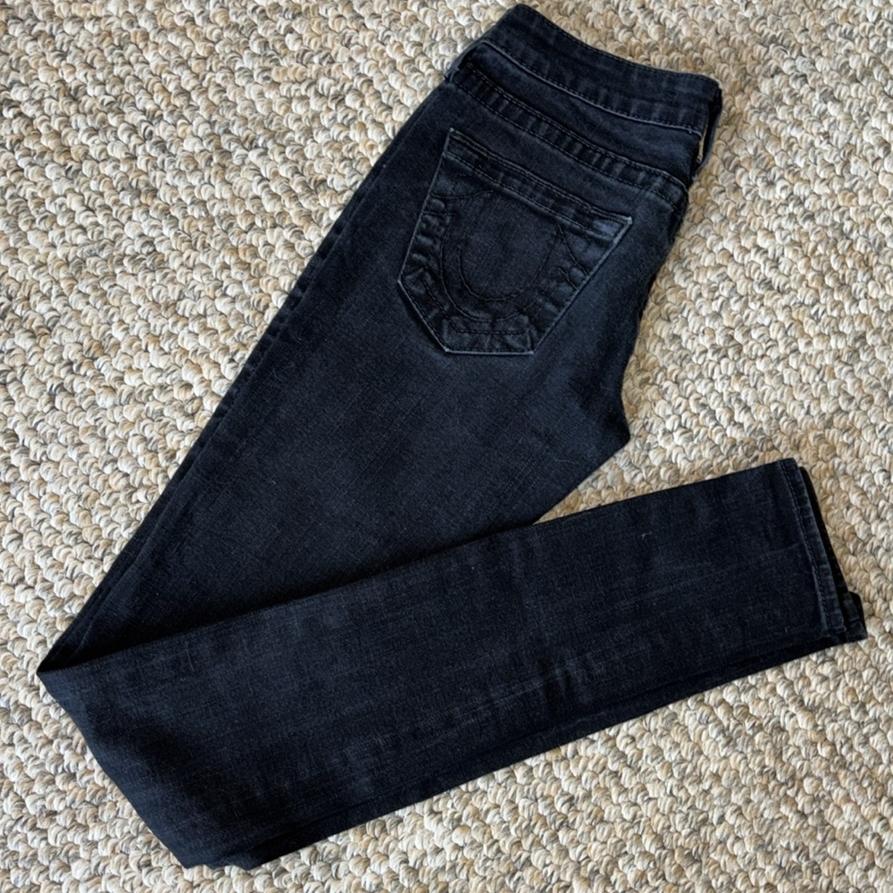 True Religion Women's Skinny Jeans - Black (Size 25) - Picture 2 of 8